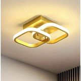Lambadar Hollykare Model Tekli Plafonyer LED Beyaz Işık Ultrapower LED Avize Salon Mutfak Oda Hol Ledli Avize - Gold