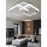 Lambadar Hollykare Model Tekli Plafonyer LED Beyaz Işık Ultrapower LED Avize Salon Mutfak Oda Hol Ledli Avize - Krom