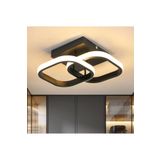 Lambadar Hollykare Model Tekli Plafonyer Led Beyaz Işık Ultrapower Led Avize Salon Mutfak Oda Hol Ledli Avize Siyah Tek Ebat 0017-Holly-Kare-Blk
