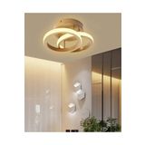 Lambadar Hollyuv Model Tekli Plafonyer Led Beyaz Işık Ultra Power Led Avize Salon Mutfak Oda Hol Ledli Avize Gold Tek Ebat 0017-Holl-Yuv-Gold