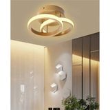 Lambadar Hollyuv Model Tekli Plafonyer LED Beyaz Işık Ultra Power LED Avize Salon Mutfak Oda Hol Ledli Avize - Gold