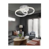 Lambadar Hollyuv Model Tekli Plafonyer Led Beyaz Işık Ultra Power Led Avize Salon Mutfak Oda Hol Ledli Avize Krom Tek Ebat 0017-Holl-Yuv-Krom