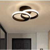 Lambadar Hollyuv Model Tekli Plafonyer LED Beyaz Işık Ultra Power LED Avize Salon Mutfak Oda Hol Ledli Avize - Siyah
