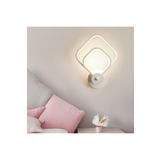 Lambadar Iç Içe Kare Plafonyer Led Beyaz Işık Ultra Power Led Avize Salon Hol Yatak Odası Ledli Aplik Avize Karebeyaz Tek Ebat 0022-Icice-Kare-Plfnyr-Aplik-Wht