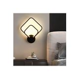 Lambadar Iç Içe Kare Plafonyer Led Beyaz Işık Ultra Power Led Avize Salon Hol Yatak Odası Ledli Aplik Avize Karesiyah Tek Ebat 0022-Icice-Kare-Plfnyr-Aplik-Blk