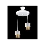 Lambadar Ikili Bal Cam Kafes Model Modern Sarkıt Avize Beyaz Tek Ebat 3540-2Whtyuvkafesbalcam