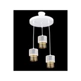 Lambadar Ikili Bal Cam Kafes Model Modern Sarkıt Avize Beyaz Tek Ebat 3540-3Whtyuvkafesbalcam