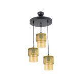 Lambadar Ikili Bal Cam Kafes Model Modern Sarkıt Avize Gold Tek Ebat 3540-3Goldyuvkafesbalcam