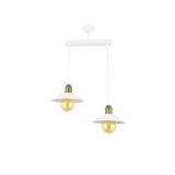 Lambadar Ikili Beyaz Retro Rustik Model Modern Metal Sarkıt Avize Nocolor-D6Accc48 Tek Ebat 3542-2Wht