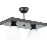 Lambadar Ikili Dikdörtgen Siyah Spor Model Modern Avize - 2