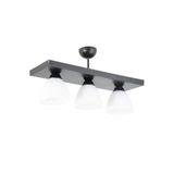 Lambadar Ikili Dikdörtgen Siyah Spor Model Modern Avize Siyah Tek Ebat 3502-3Blk106C1