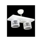 Lambadar Ikili Kafes Model Modern Plafonyer Avize Beyaz_1 Tek Ebat 3541-2Whtdikkafes