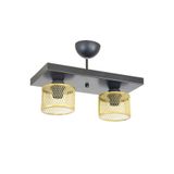 Lambadar Ikili Kafes Model Modern Plafonyer Avize Gold_1 Tek Ebat 3541-2Golddikkafes