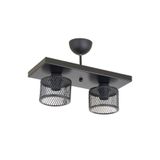 Lambadar Ikili Kafes Model Modern Plafonyer Avize Siyah_1 Tek Ebat 3541-2Blkdikkafes