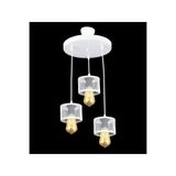 Lambadar Ikili Kafes Model Modern Sarkıt Avize Beyaz Tek Ebat 3540-3Whtyuvkafes