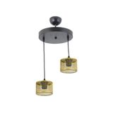 Lambadar Ikili Kafes Model Modern Sarkıt Avize Gold Tek Ebat 3540-2Goldyuvkafes