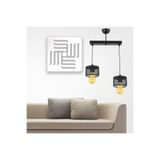 Lambadar Ikili Kafes Model Modern Sarkıt Avize Siyah_1 Tek Ebat 3540-2Blkdikkafes