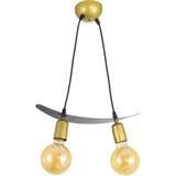 Lambadar Ikili Lale Motif Kayık Model Tarz Sarkıt Avize - Gold - 2