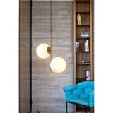 Lambadar Ikili Modern Glop Camlı Eskitme Avize