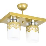 Lambadar Ikili Modern Spor Model Dikdörtgen Tepsi Eskitme Taclı Avize - 2