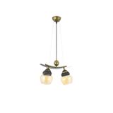 Lambadar Ikili Modern Tarz Kayık Model Metal Camlı Sarkıt Avize Nocolor-B62F2301 Tek Ebat 3562-2Esk
