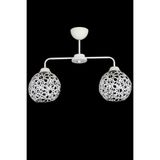 Lambadar Ikili Selçuklu Model Modern Beyaz Plafonyer Avize Beyaz Tek Ebat 55 X 70 0075-2Whtselçuk