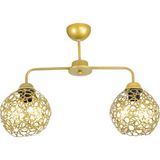 Lambadar Ikili Selçuklu Model Modern Gold Plafonyer Avize - 2