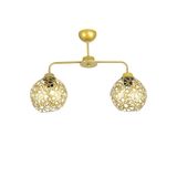 Lambadar Ikili Selçuklu Model Modern Gold Plafonyer Avize Gold Tek Ebat 55 X 70 0075-2Goldselcuk