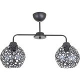 Lambadar Ikili Selçuklu Model Modern Siyah Plafonyer Avize - 2