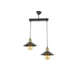 Lambadar Ikili Siyah Retro Rustik Model Modern Metal Sarkıt Avize Nocolor-8F065Df3 Tek Ebat 3542-2Blk