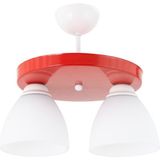 Lambadar Ikili Yuvarlak Kırmızı Spor Model Modern Avize - 2