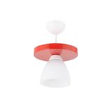 Lambadar Ikili Yuvarlak Kırmızı Spor Model Modern Avize Kirmizi Tek Ebat 3501-1Red106C1