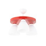 Lambadar Ikili Yuvarlak Kırmızı Spor Model Modern Avize Kirmizi Tek Ebat 3501-3Red106C1