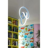Lambadar Imza Model Tekli Modern Sarkıt LED Beyaz Işık Ultra Power LED Avize Salon Mutfak Oda Hol Ledli Avize - Mavi