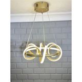 Lambadar Kaos Model Sarkıt Modern LED Beyaz Işık Ultra Power LED Avize Salon Mutfak Oda Hol Ledli Avize - Gold