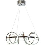 Lambadar Kaos Model Sarkıt Modern LED Beyaz Işık Ultra Power LED Avize Salon Mutfak Oda Hol Ledli Avize - Krom