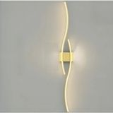 Lambadar Kıvrım Kıvrım Model LED Beyaz Işık Ultra Power LED Avize Salon Hol Yatak Odası Ledli Aplik Avize - Gold