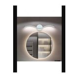 Lambadar Kıvrım Model Modern Led Beyaz Işık Ultra Power Led Avize Salon Hol Yatak Odası Ledli Aplik Avize Beyaz Tek Ebat 0024-Kivrim-Aplik-Wht