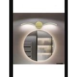Lambadar Kıvrım Model Modern LED Beyaz Işık Ultra Power LED Avize Salon Hol Yatak Odası Ledli Aplik Avize - Gold