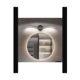 Lambadar Kıvrım Model Modern Led Beyaz Işık Ultra Power Led Avize Salon Hol Yatak Odası Ledli Aplik Avize Siyah Tek Ebat 0024-Kivrim-Aplik-Blk