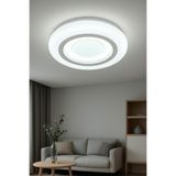 Lambadar Kronos Model Özel Tasarım 26 Cm Orta Boy Modern Beyaz Işık Led Plafonyer Avize