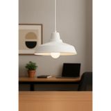 Lambadar Lunora Metal Tekli Beyaz Sarkıt Avize Retro Model Modern Endüstriyel Mufak Hol Cafe Salon Avize