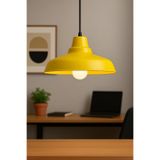 Lambadar Lunora Metal Tekli Sarı Sarkıt Avize Retro Model Modern Endüstriyel Mufak Hol Cafe Salon Avize