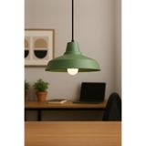 Lambadar Lunora Metal Tekli Yeşil Sarkıt Avize Retro Model Modern Endüstriyel Mufak Hol Cafe Salon Avize