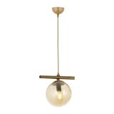 Lambadar Modern Bal Glop Camlı Sıralı Tekli Gold Sarkıt Avize