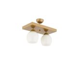 Lambadar Modern Beyaz Camlı Model Ikili Dikdörtgen Plafonyer Avize Salon Mutfak Yatak Odası Hol Gold2Dik Tek Ebat 30 X 30 3551-2Golddik-110A1