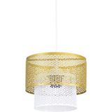 Lambadar Modern Osmanlı Külliye Motif Lazer Kesim Gold Beyaz Tekli Sarkıt Avize - Beyaz - Gold - 1