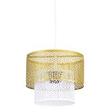 Lambadar Modern Osmanlı Külliye Motif Lazer Kesim Gold Beyaz Tekli Sarkıt Avize Gold-Beyaz Tek Ebat Unisex 3555-Kulliyegoldbeyaz