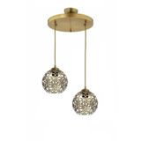 Lambadar Modern Selçuklu Top Motif Yıldız Ferforje Model Retro Rustik Sarkıt Avize Gold2 Tek Ebat 3533-2Goldyuvv