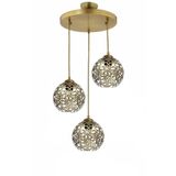 Lambadar Modern Selçuklu Top Motif Yıldız Ferforje Model Retro Rustik Sarkıt Avize Gold3 Tek Ebat 3533-3Goldyuvv